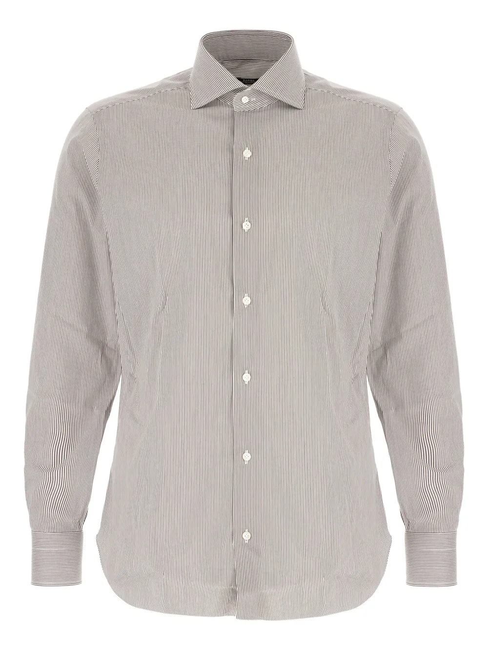 Barba stripe-pattern shirt | Brown | Image 1