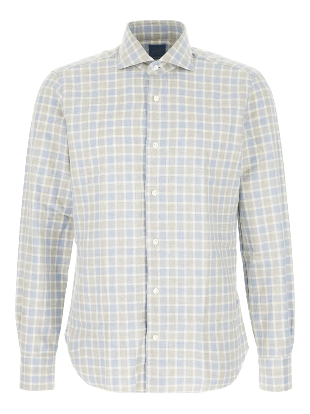 Barba checked button-down shirt | Neutrals | Image 1
