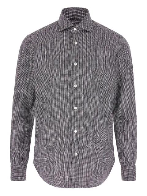 Barba micro-dot print shirt