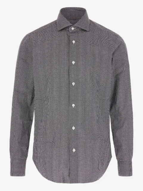 Barba camisa con motivo de lunares micro