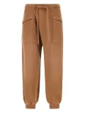 R13 crossover brushed cotton-blend track pants - Brown