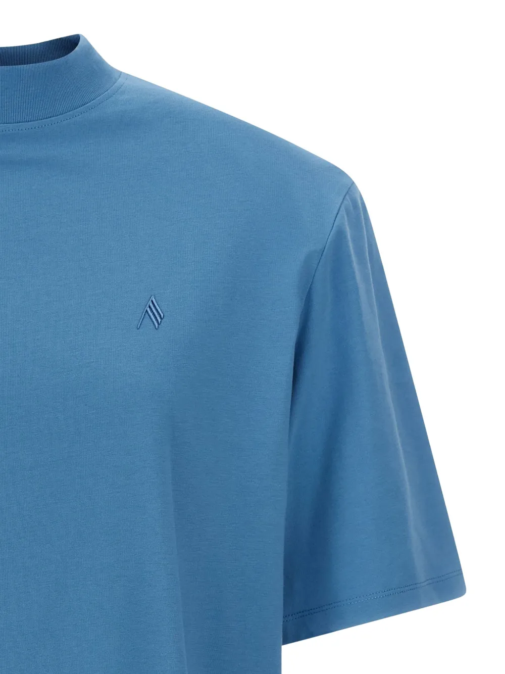 The Attico embroidered crew-neck T-shirt Blauw