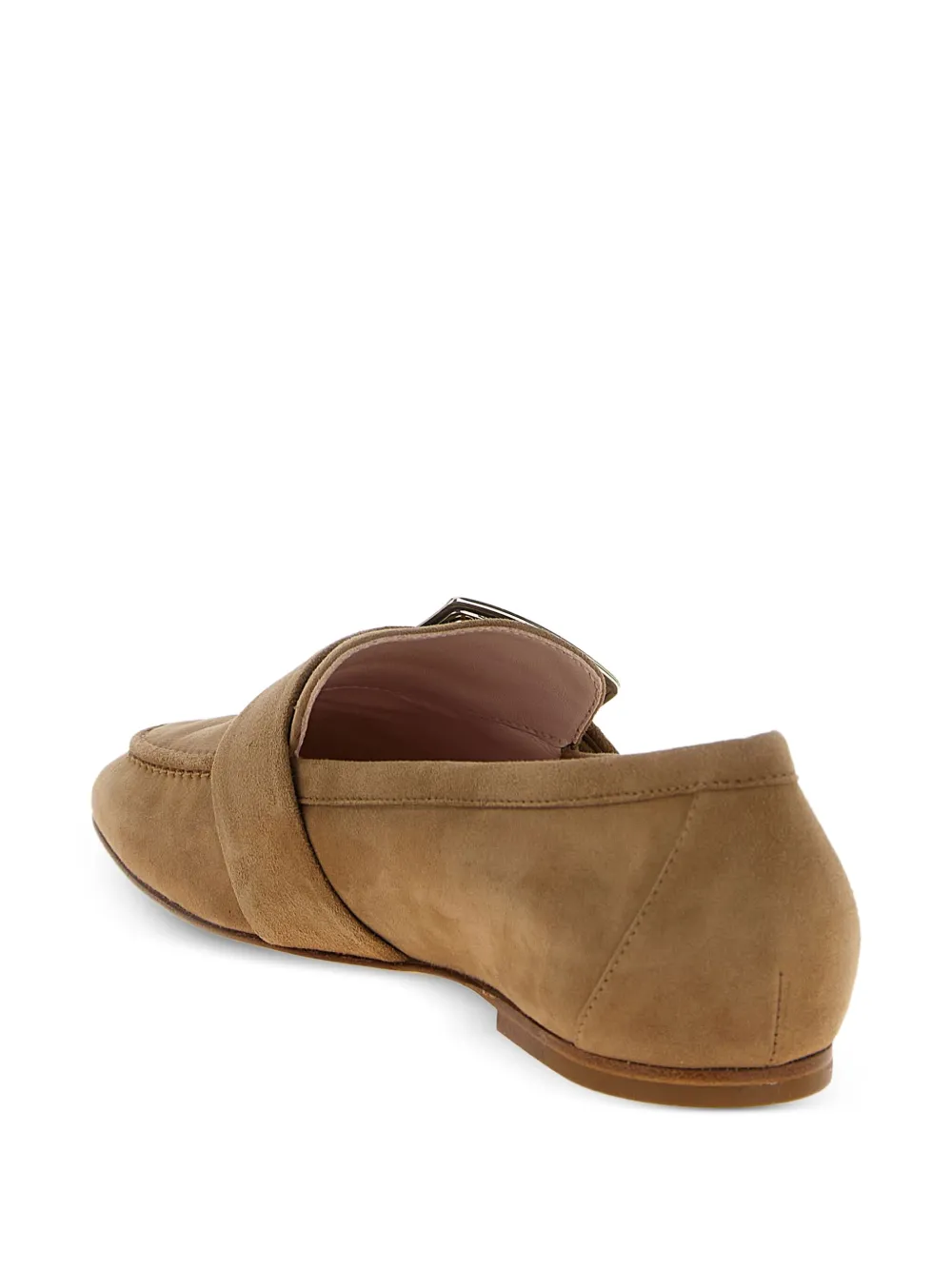 Buckle-Strap Suede Loafers