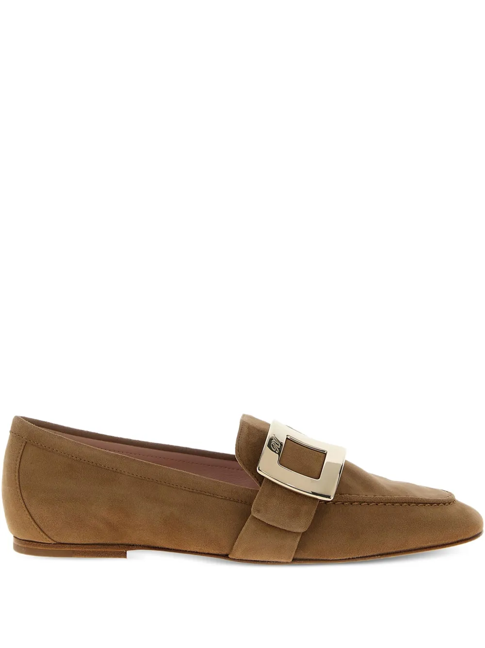 Roger Vivier buckle-strap suede loafers | Neutrals | Image 1