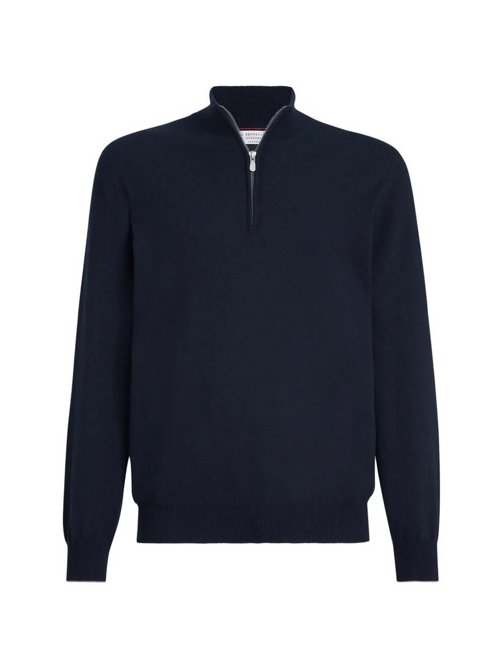 Brunello Cucinelli Coltrui met halve rits Blauw