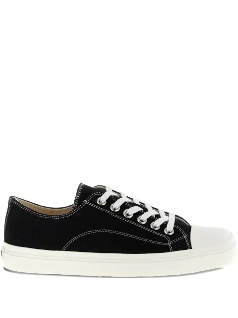 Moschino Edge contrast-stitch canvas trainers