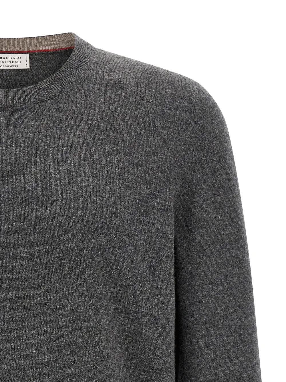 Brunello Cucinelli crew-neck cashmere sweater Grijs
