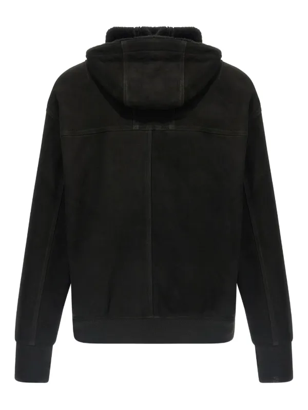 Giorgio Brato Hooded Leather Jacket | Black | FARFETCH