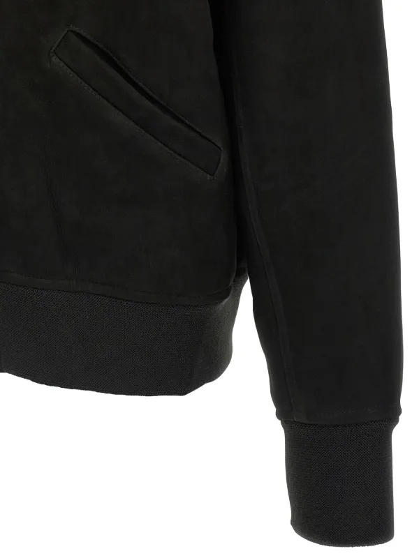 Giorgio Brato Hooded Leather Jacket | Black | FARFETCH CA