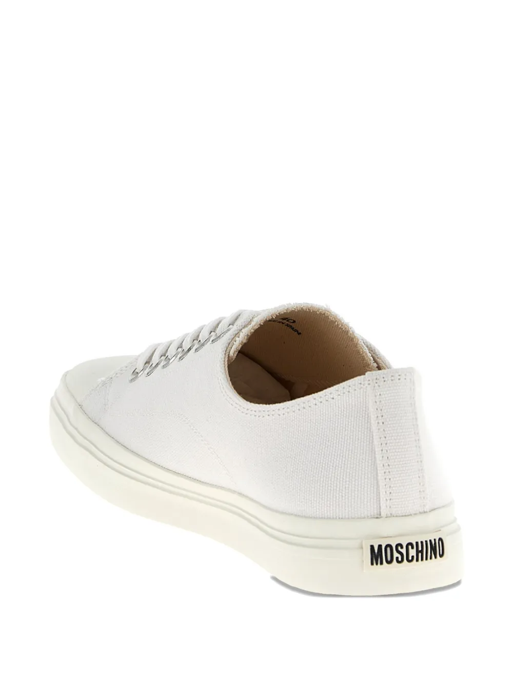 Moschino Edge square-toe canvas sneakers White
