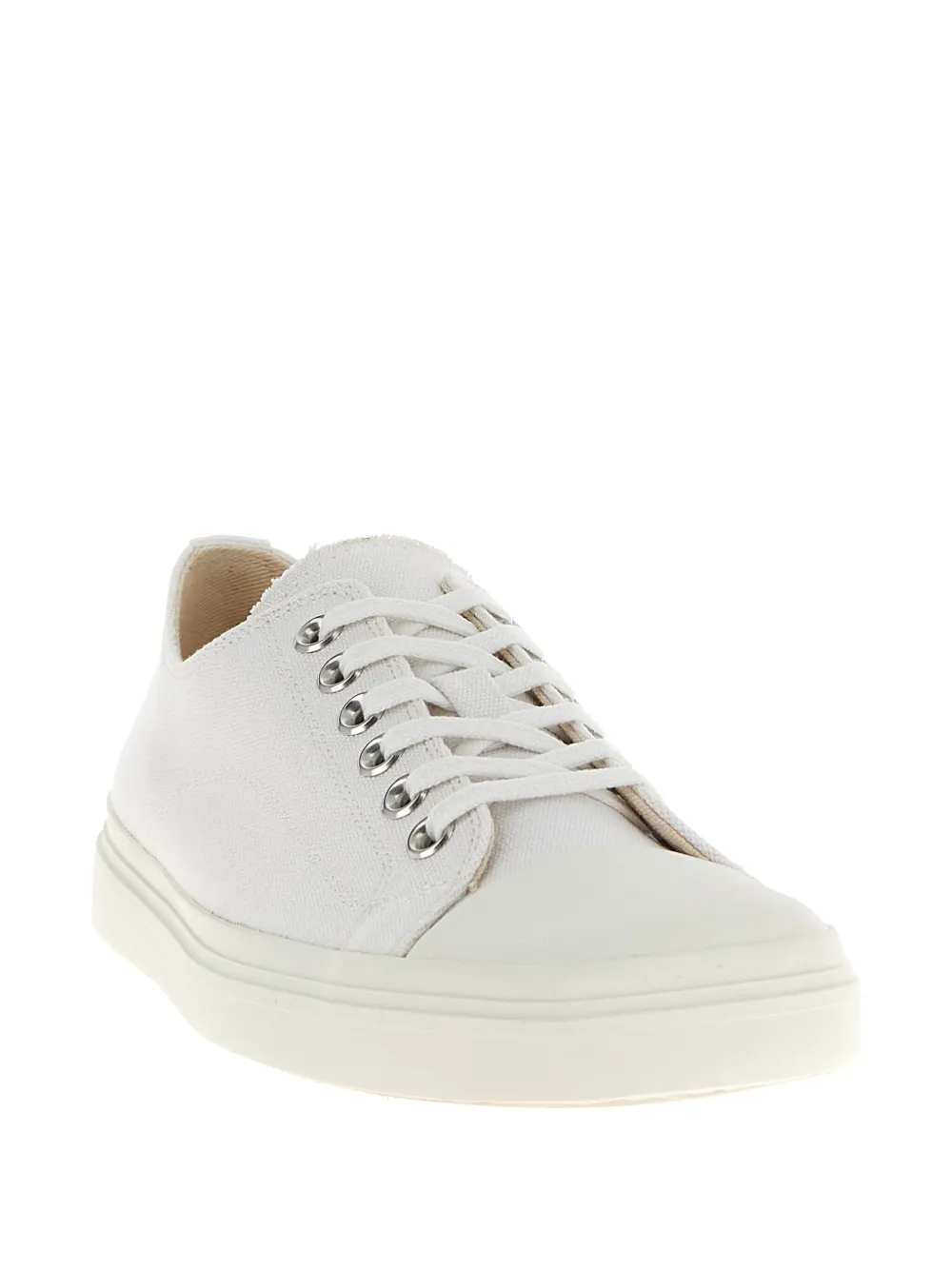 Moschino Edge square-toe canvas sneakers White