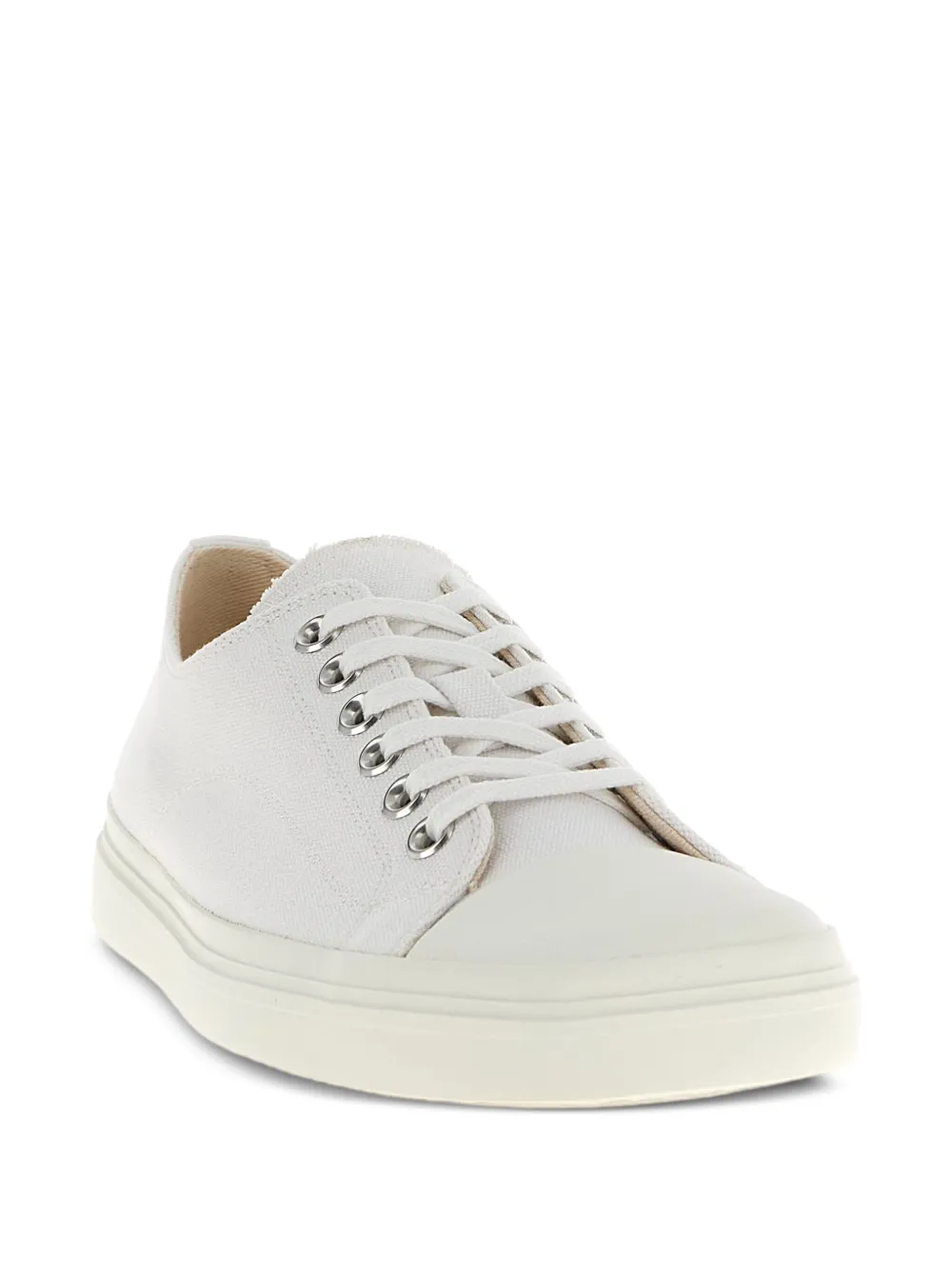Moschino Edge square-toe canvas sneakers White