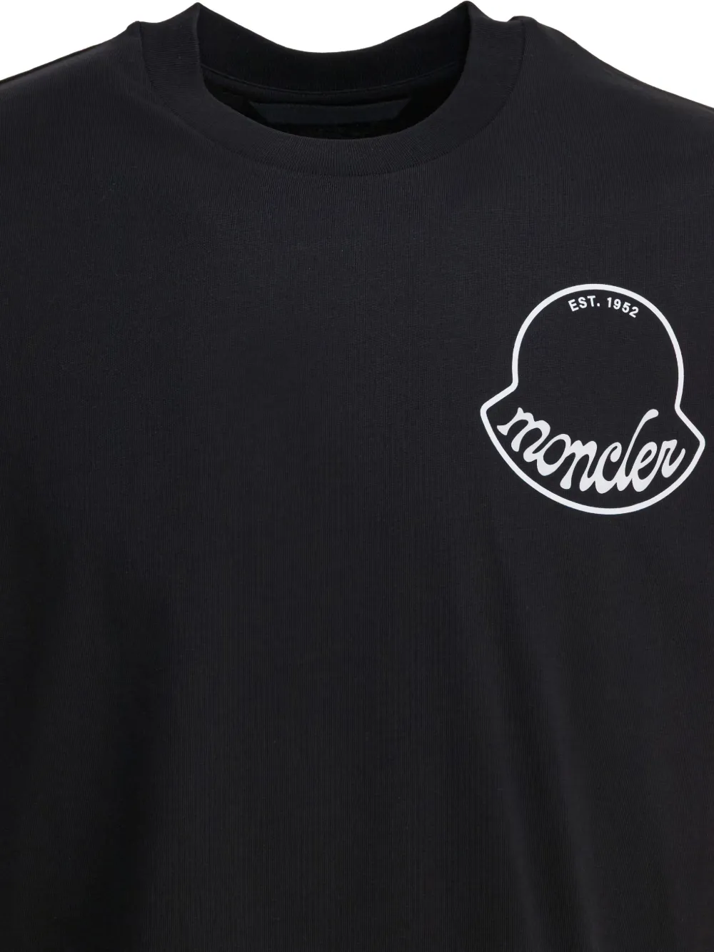 Moncler Logo-print Cotton T-shirt In Black