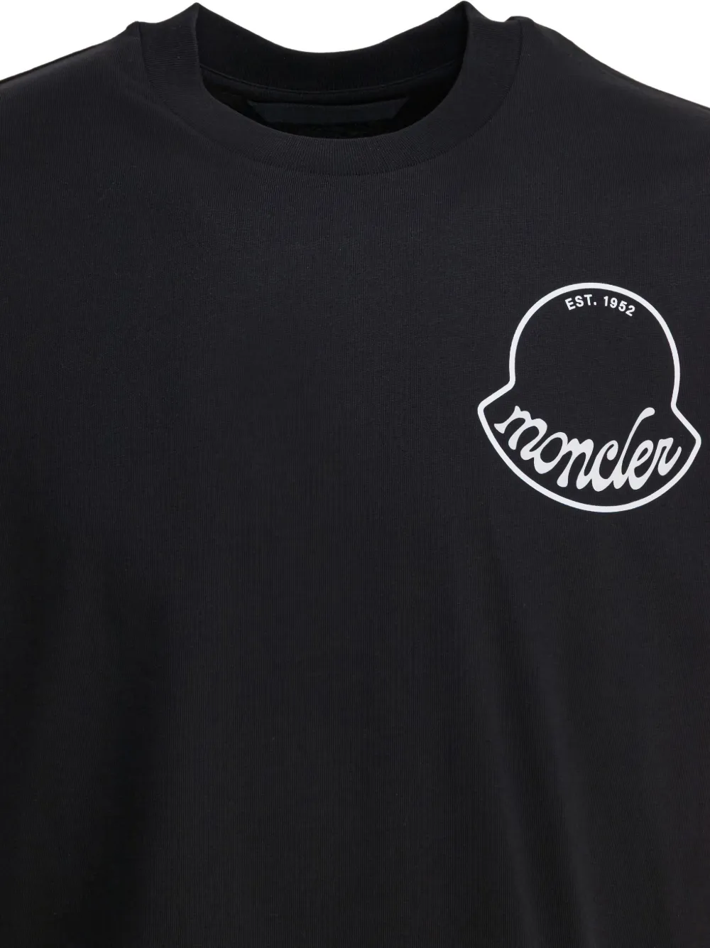 Moncler Logo-print Cotton T-shirt In Black