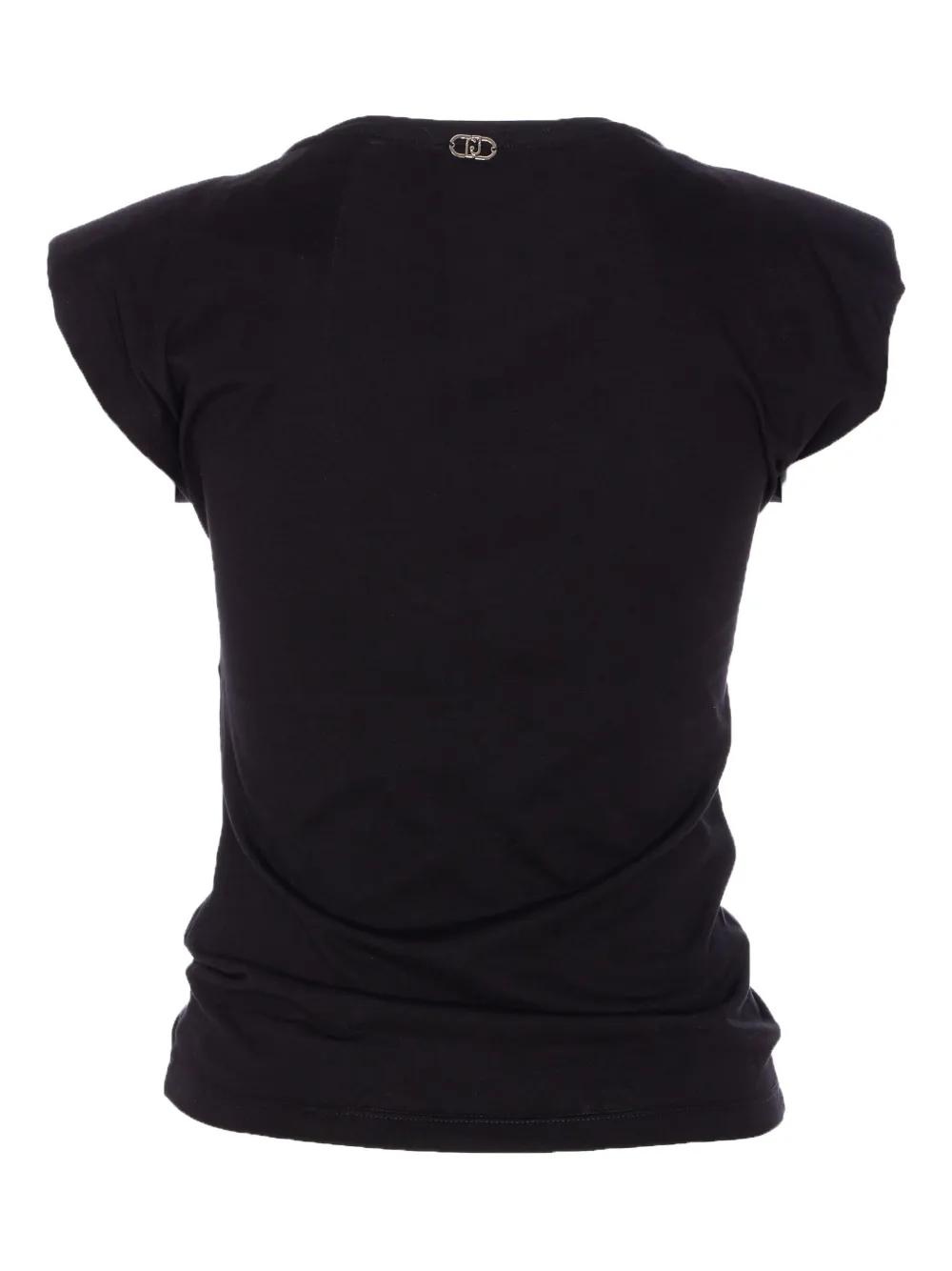 LIU JO crystal-embellished ruched T-shirt Zwart