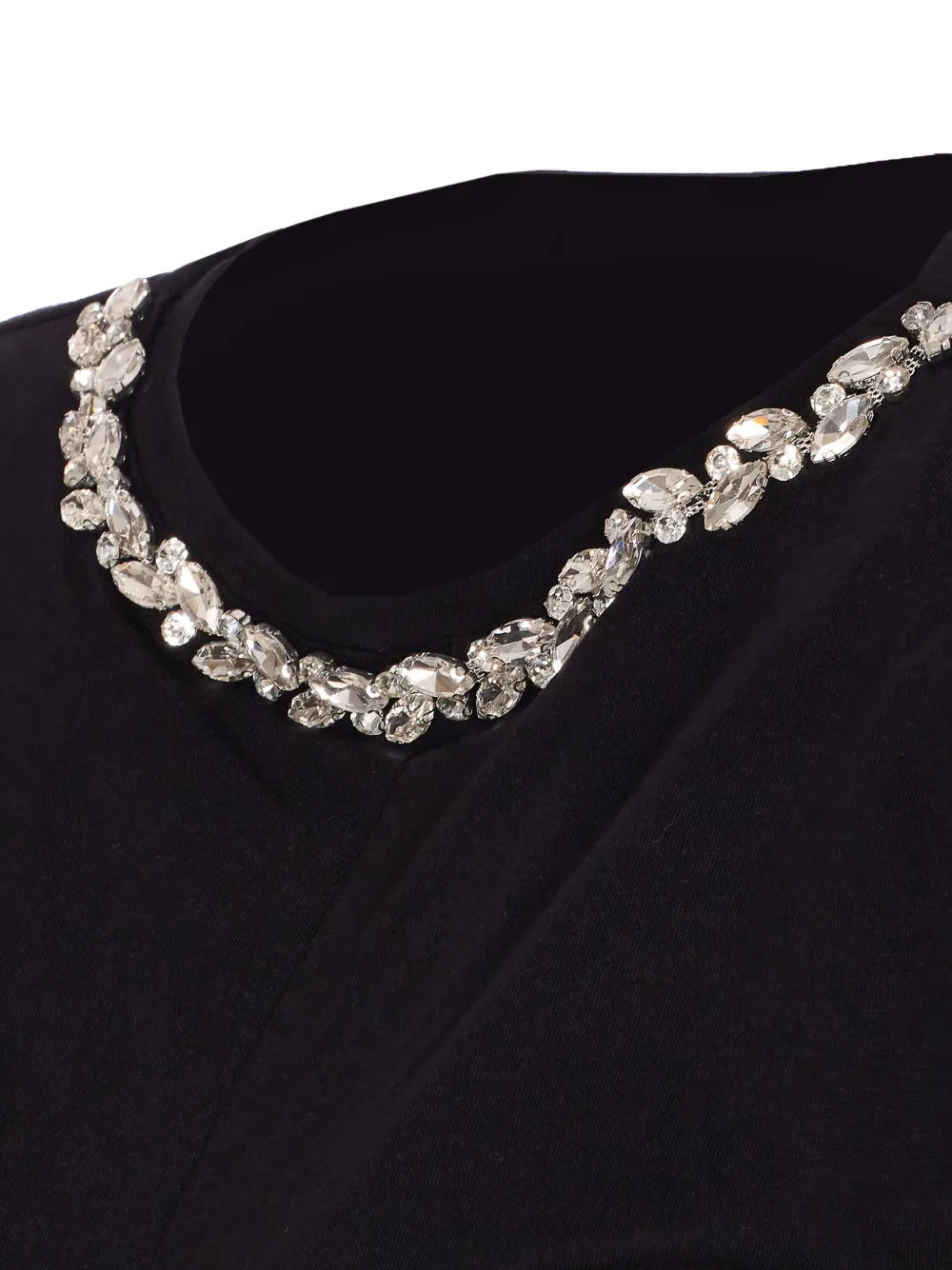 LIU JO crystal-embellished ruched T-shirt Zwart