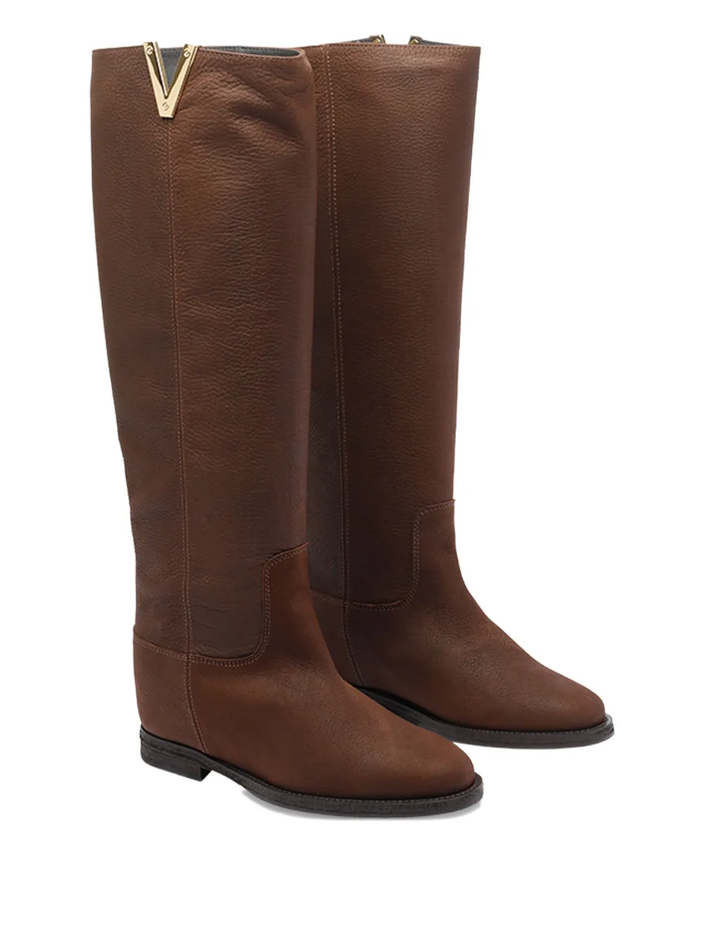 Via Roma 15 leather boots Brown