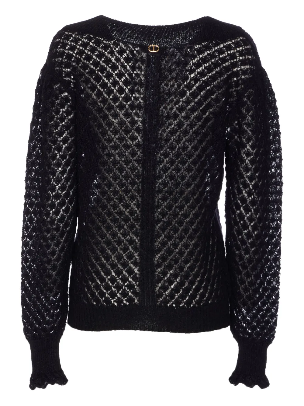 TWINSET boat-neck perforated pullover | Knitted Tops | Image 2