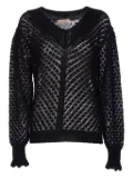 TWINSET boat-neck perforated pullover - Black