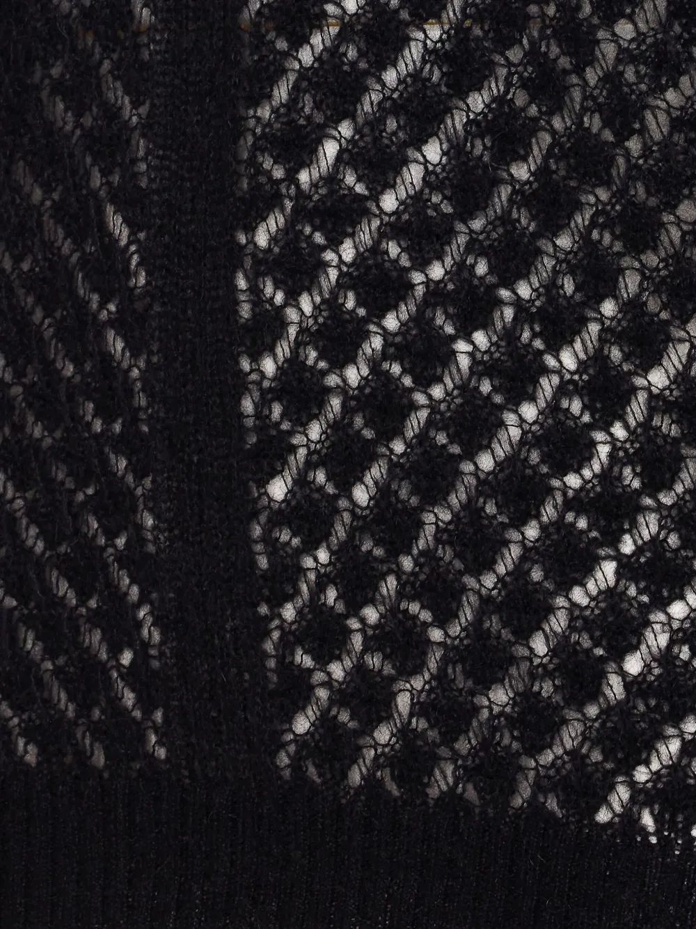 TWINSET Geperforeerde pullover met boothals Zwart