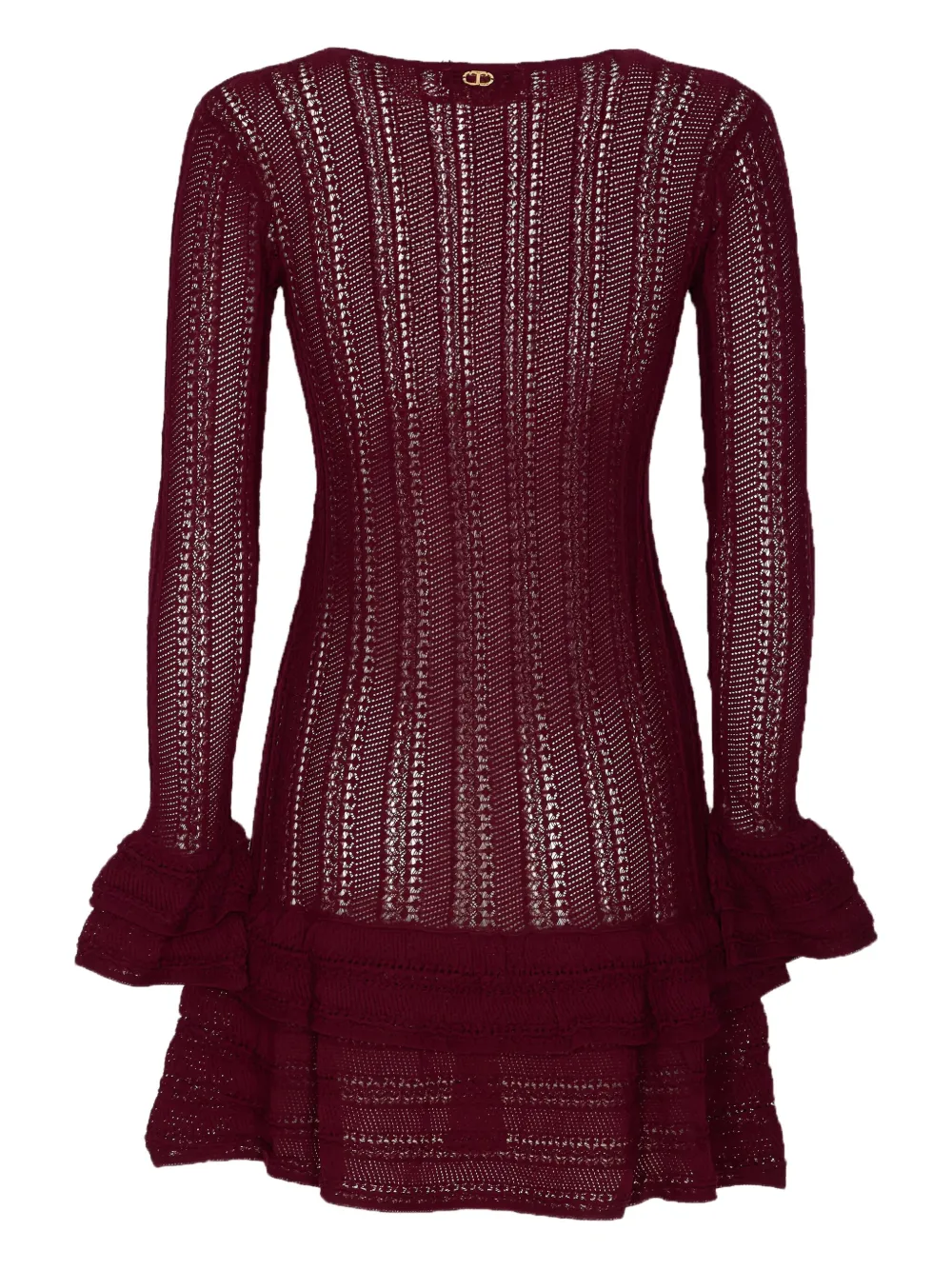 TWINSET v-neck knitted dress Rood