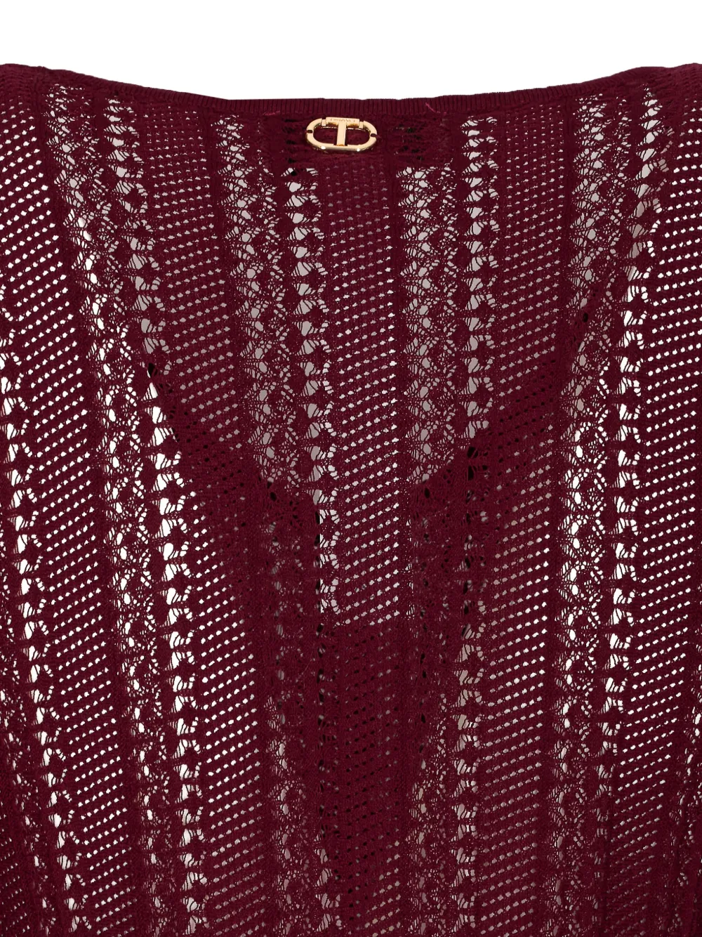 TWINSET v-neck knitted dress Rood