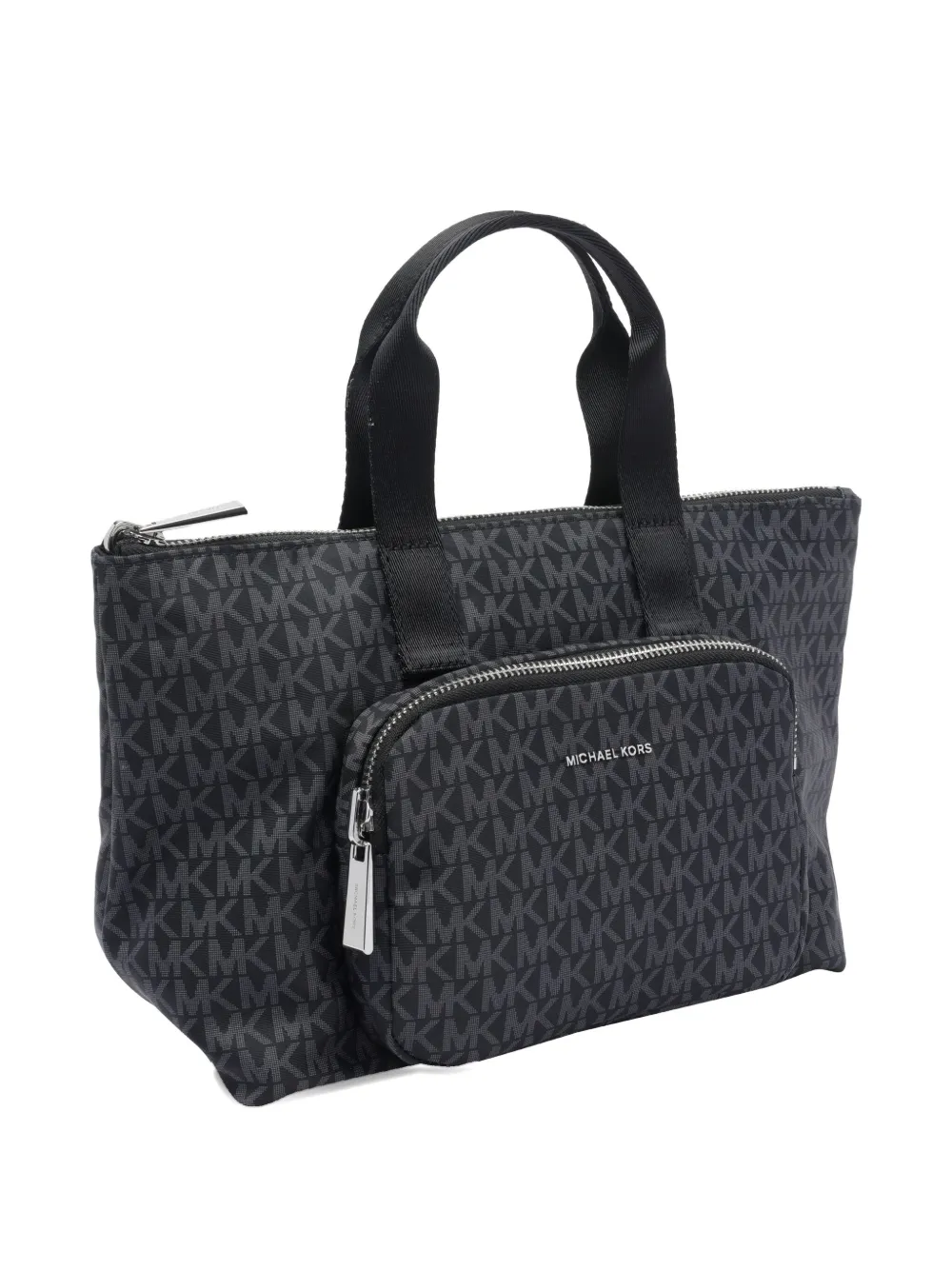 Michael Kors Tanner shopper met logoplakkaat en rits Zwart