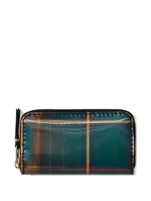 Comme Des Garçons Wallet plaid zip wallet