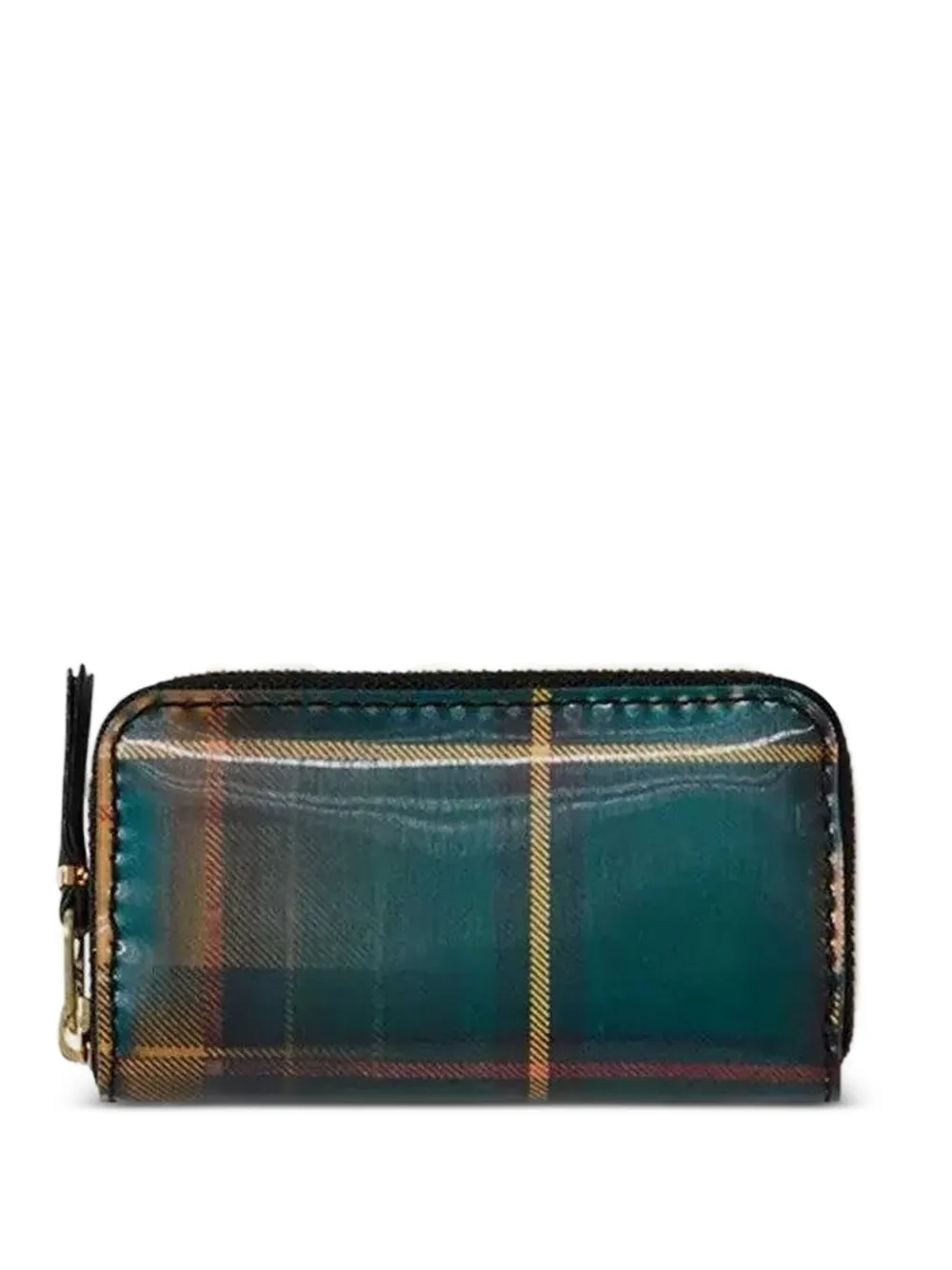 Comme Des Garçons Wallet Geruite portemonnee met rits Groen