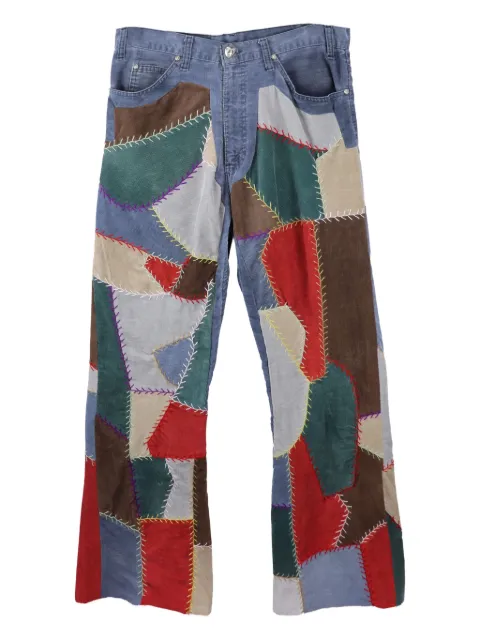 Readymade corduroy patchwork trousers