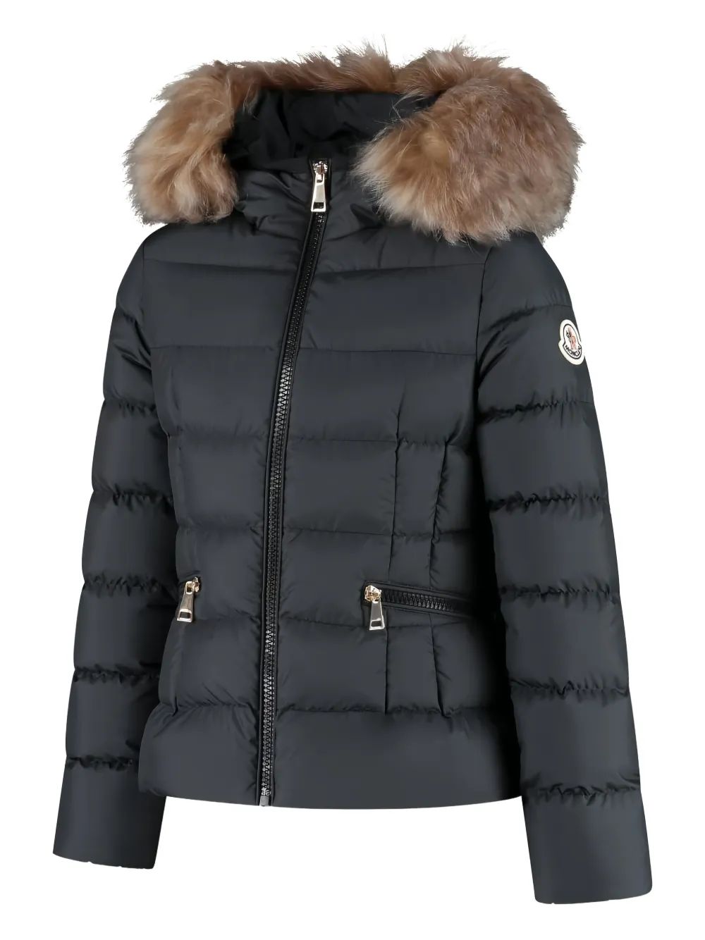 Moncler Enfant Boedette hooded puffer jacket Zwart
