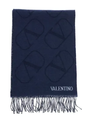 マフラー・ストール VALENTINO GARAVANI Midnight Blue Wool Scarf Valentino Garavani Midnight Blue Wool Scarf | italist