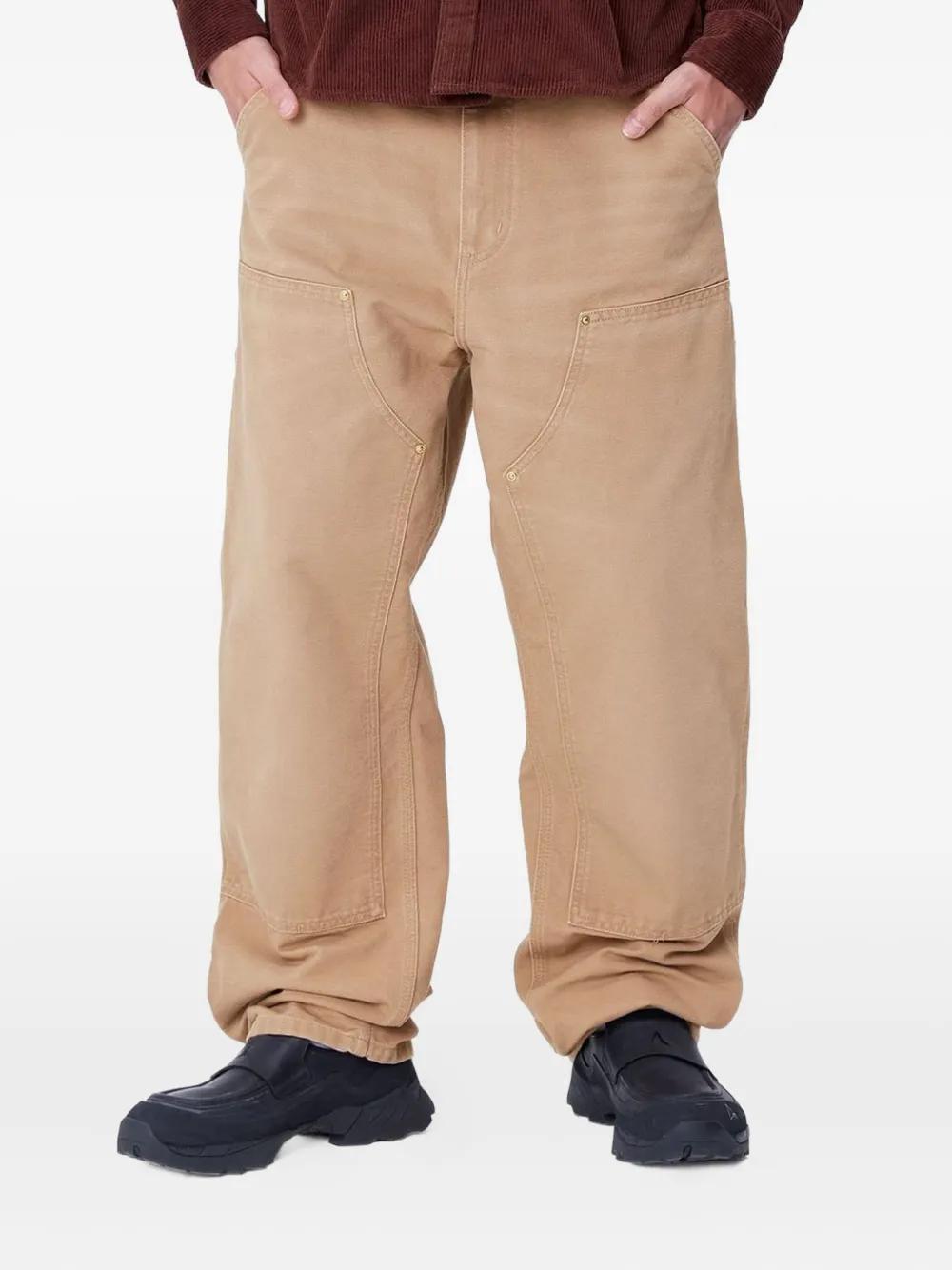 Carhartt WIP patch-detail cotton trousers Beige