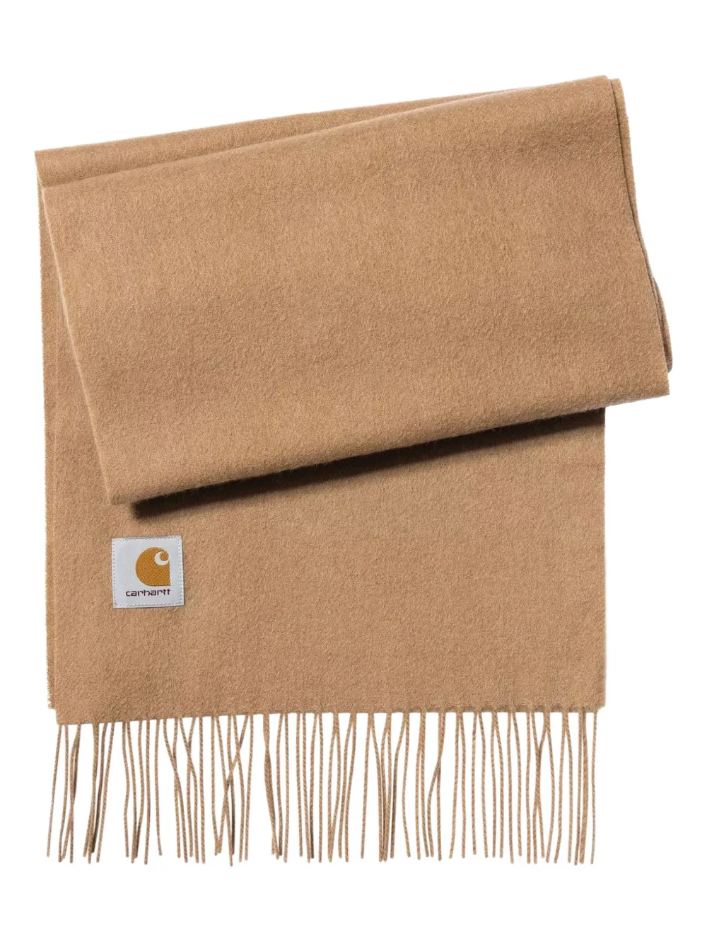 Carhartt WIP fringed wool scarf Beige