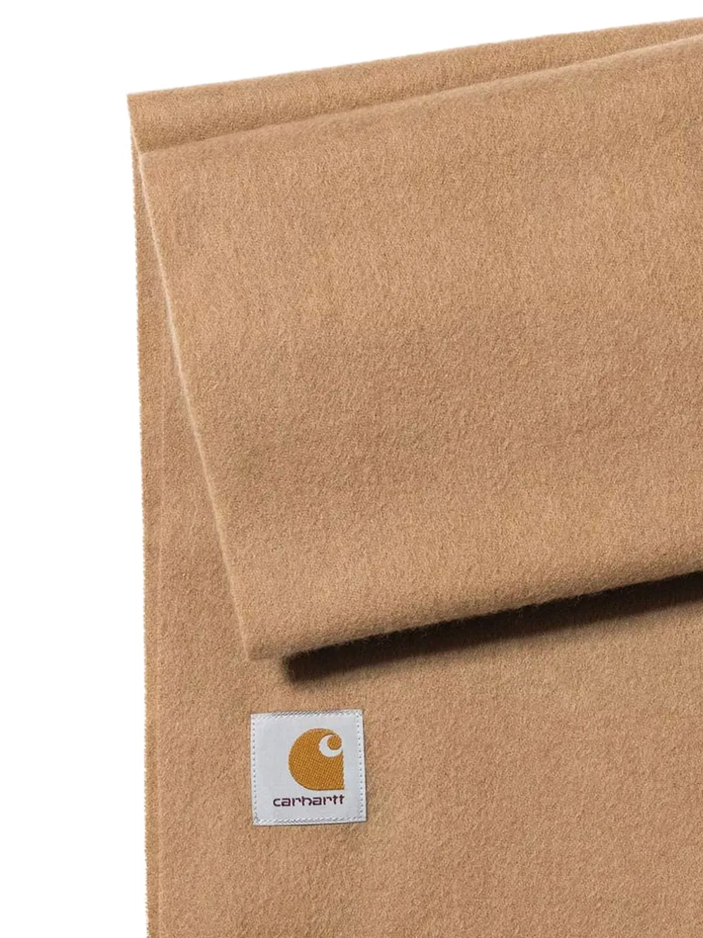 Carhartt WIP fringed wool scarf Beige