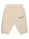 Palm Angels Kids teddy-fleece side-stripe trousers - Neutrals