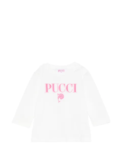 PUCCI Junior logo-print long-sleeve T-shirt