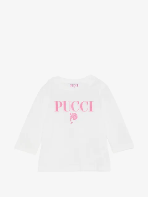 PUCCI Junior logo-print long-sleeve T-shirt