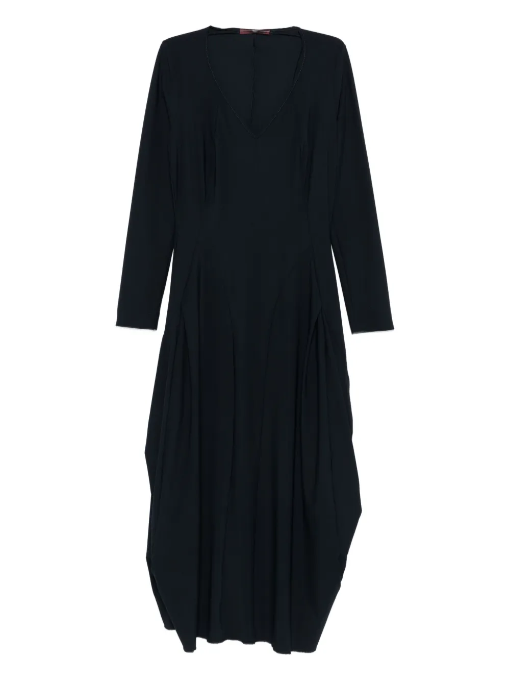 High Jurk met V-hals en cropped mouwen Blauw