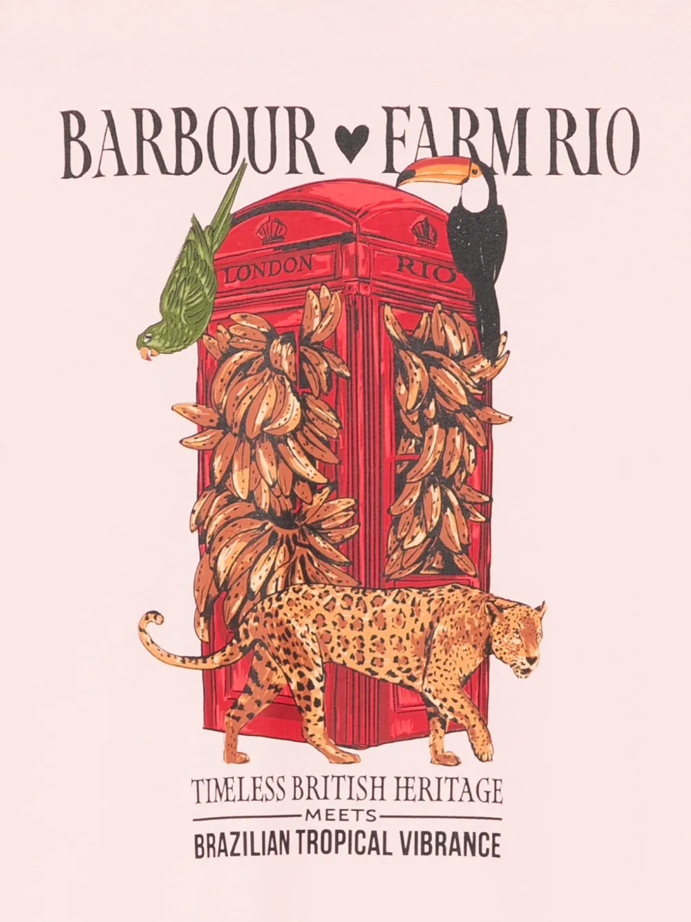 Barbour Maria Clara Graphic Print T-shirt In Pink