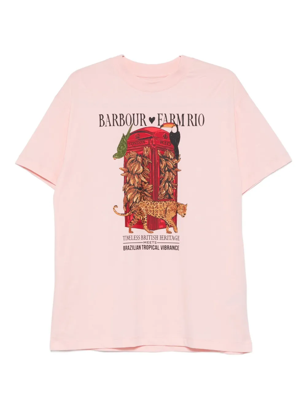 Barbour Maria Clara Graphic Print T-shirt In Pink