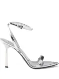 Prada 80mm ankle-strap leather sandals - Silver