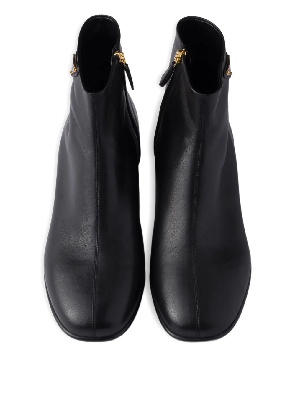 Prada triangle-logo zip ankle boots Black