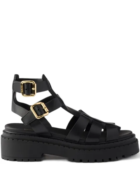 Prada 55mm leather buckle-strap sandals