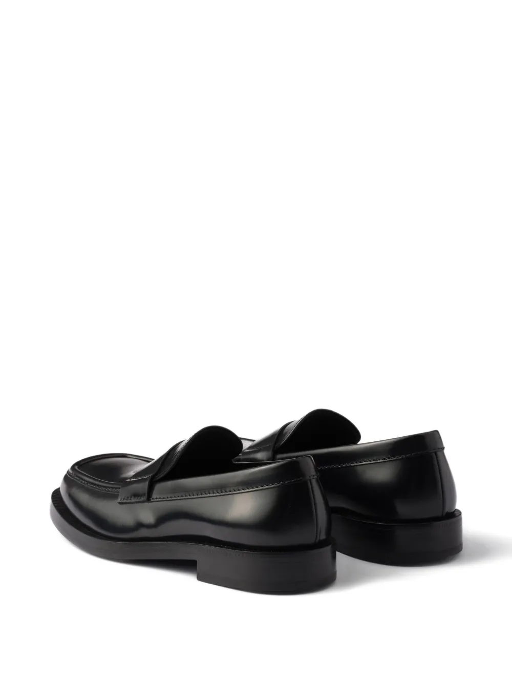 Prada brushed leather loafers Black