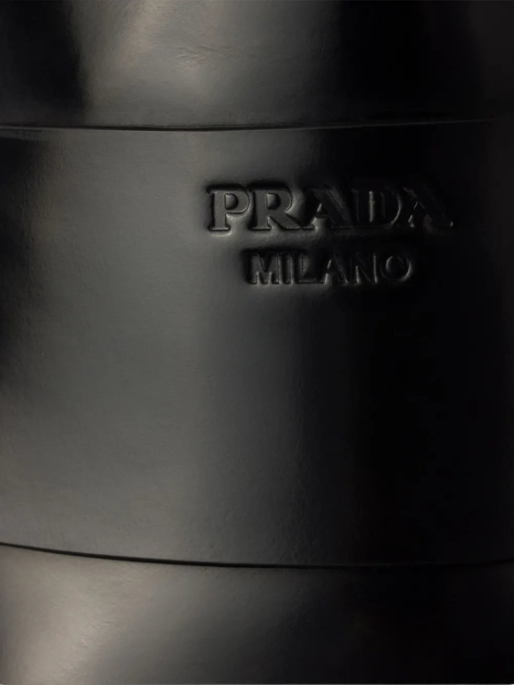 Prada brushed leather loafers Black