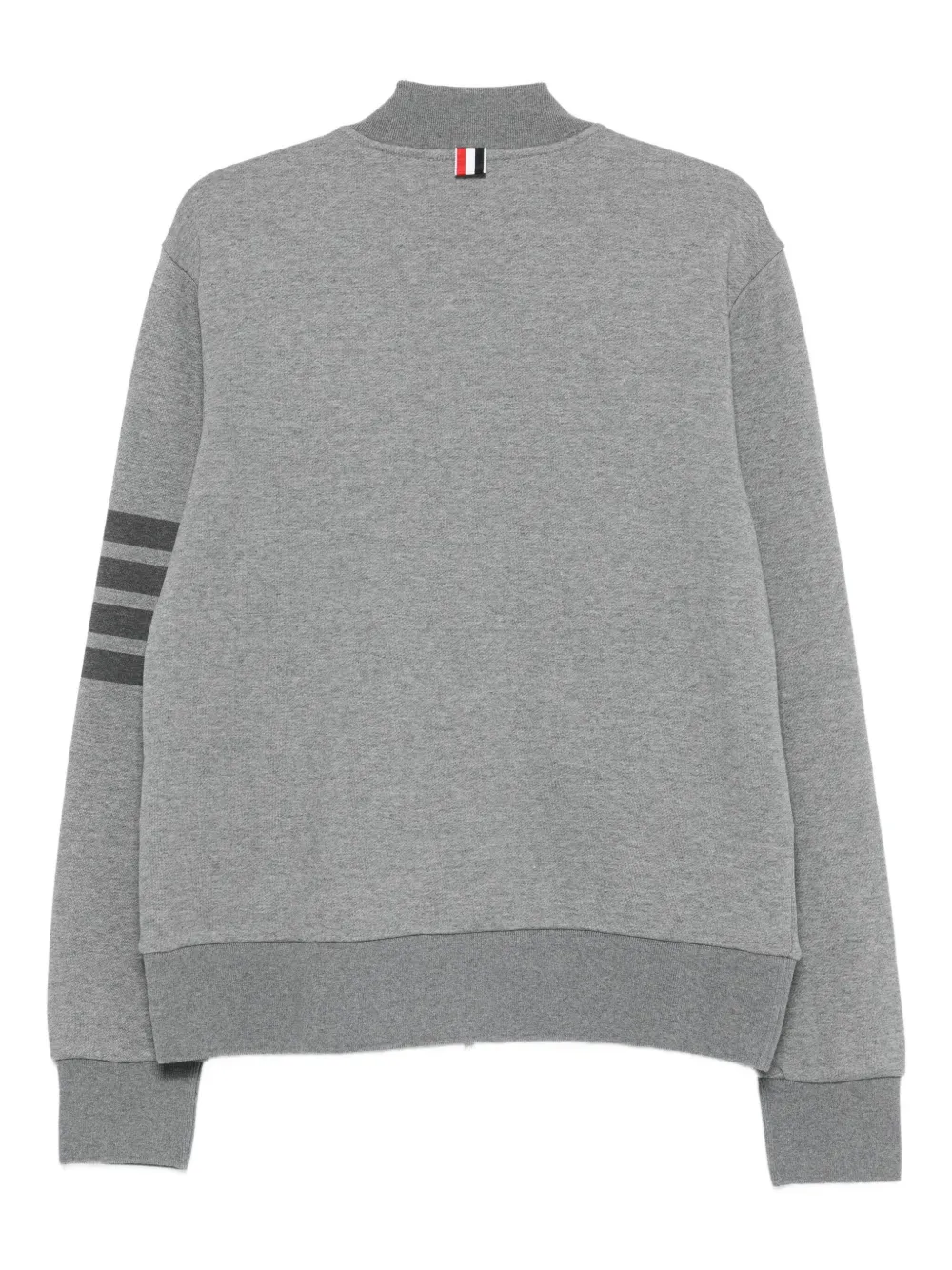 Thom Browne Sweater met drie strepen en rits Grijs
