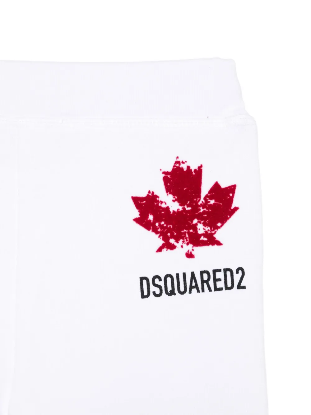 DSQUARED2 KIDS Broek met trekkoord en esdoornblad Wit