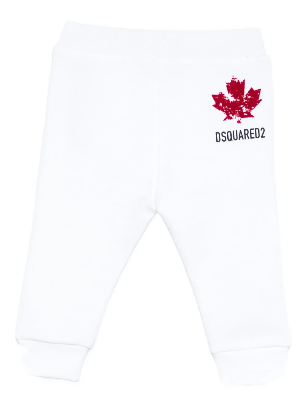 DSQUARED2 KIDS Broek met trekkoord en esdoornblad Wit