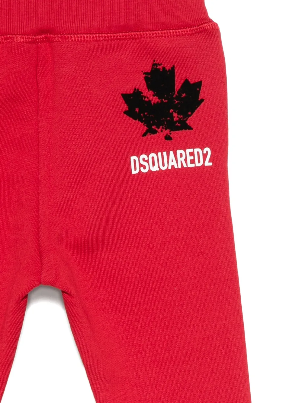DSQUARED2 KIDS maple-leaf track trousers Rood